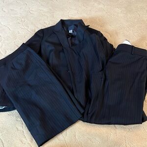 J. Crew Super 120s Navy Pinstripe 3-piece Suit Set Size 4